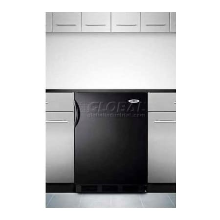 Summit Appliance Div. Summit  Commercial Built In Undercounter All Refrigerator 5.5 Cu. Ft. Black FF7BKBI